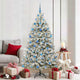 Vidaxx sapin de Noël artificiel avec 300 LED vert et blanc 180 cm PVC et métal