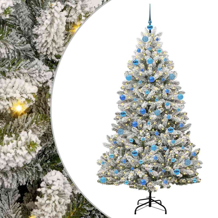Vidaxx sapin de Noël artificiel avec 300 LED vert et blanc 180 cm PVC et métal
