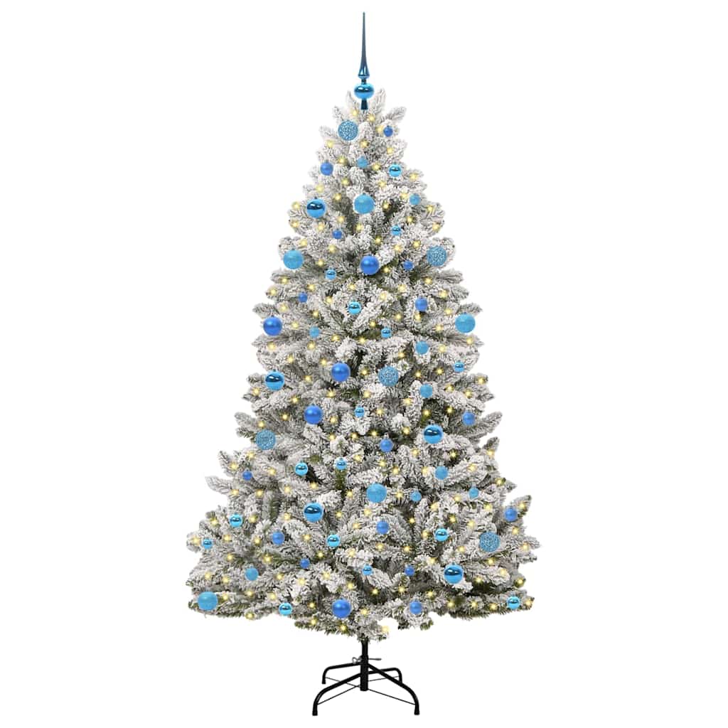 Vidaxx sapin de Noël artificiel avec 300 LED vert et blanc 180 cm PVC et métal
