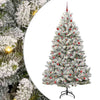 Vidaxx sapin de Noël artificiel avec 300 LED vert et blanc 210 cm PVC et métal