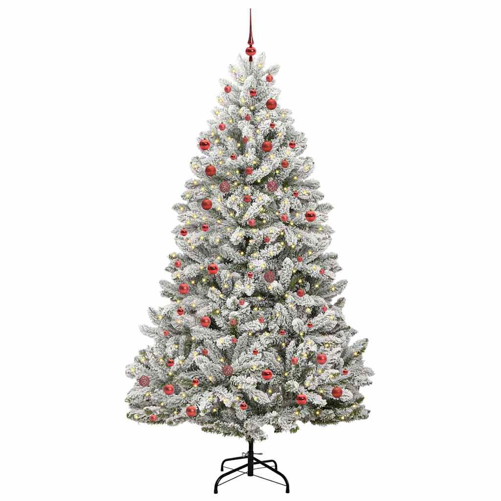 Vidaxx sapin de Noël artificiel avec 300 LED vert et blanc 210 cm PVC et métal
