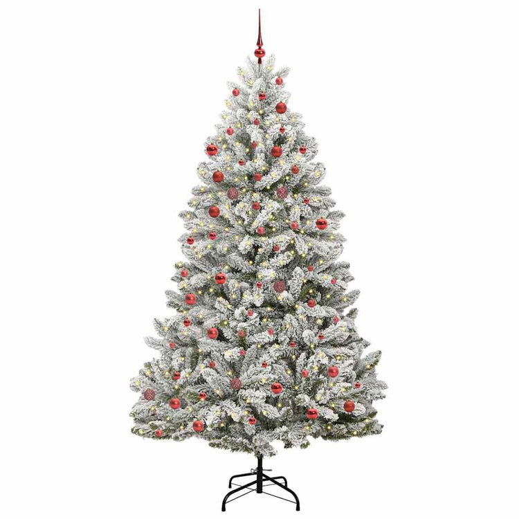 Vidaxx sapin de Noël artificiel avec 300 LED vert et blanc 210 cm PVC et métal