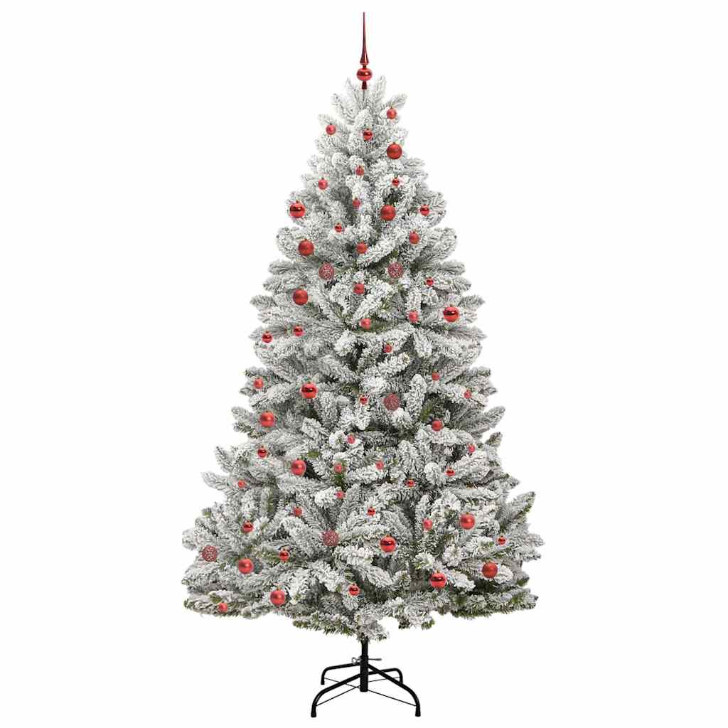 Vidaxx sapin de Noël artificiel avec 300 LED vert et blanc 210 cm PVC et métal