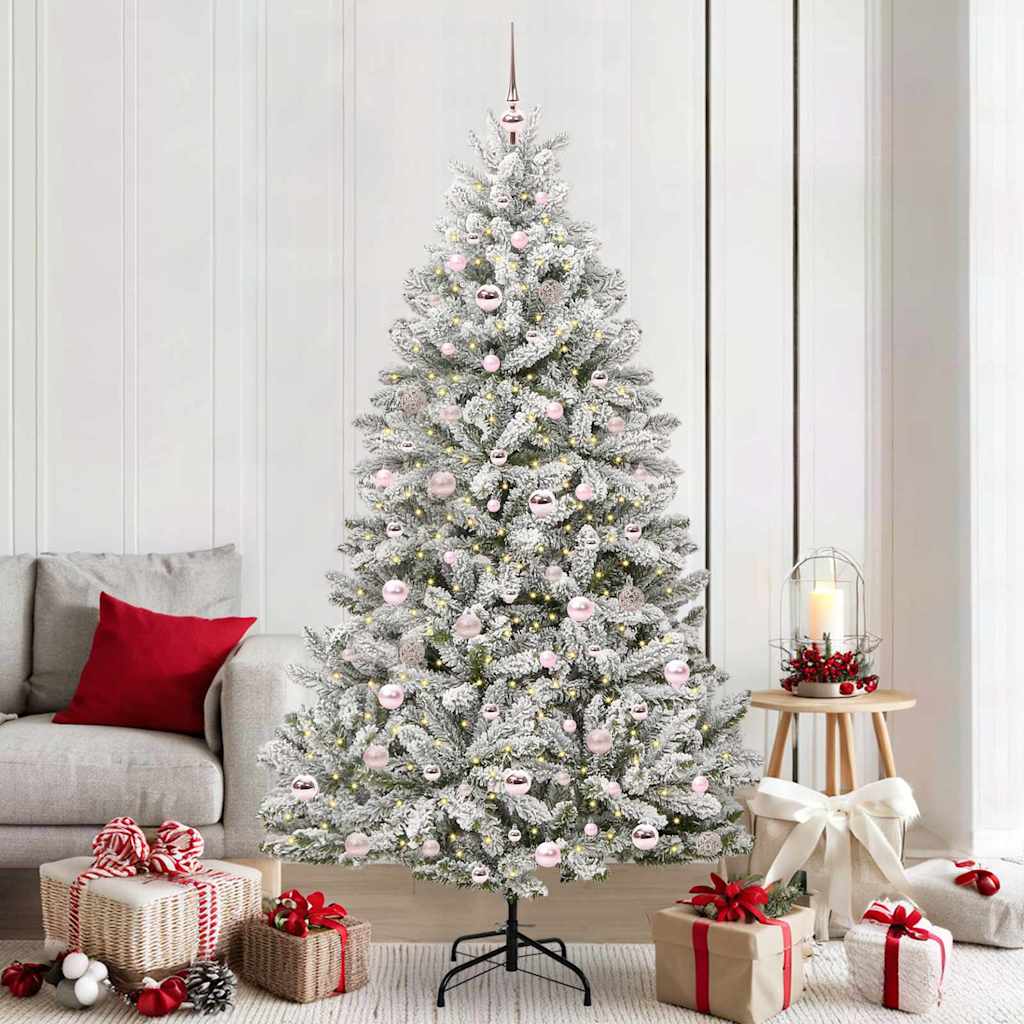Vidaxx sapin de Noël artificiel avec 300 LED vert et blanc 210 cm PVC et métal