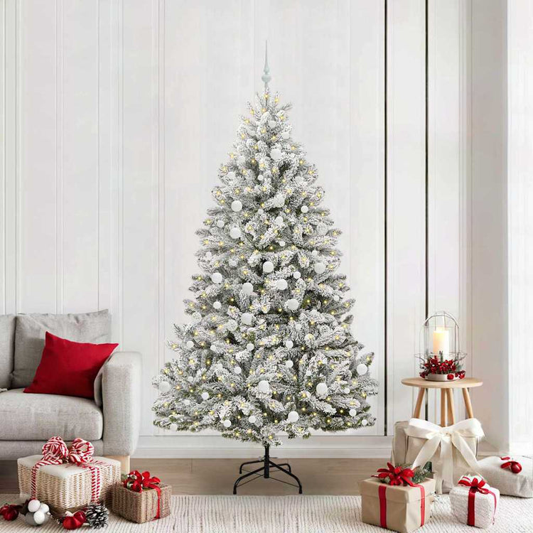 Vidaxx sapin de Noël artificiel avec 300 LED vert et blanc 210 cm PVC et métal