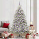 Vidaxx sapin de Noël artificiel avec 300 LED vert et blanc 210 cm PVC et métal