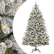 Vidaxx sapin de Noël artificiel avec 300 LED vert et blanc, 240 cm PVC et métal - afbeelding 2