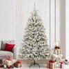 Vidaxx sapin de Noël artificiel avec 300 LED vert et blanc, 240 cm PVC et métal
