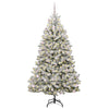 Vidaxx sapin de Noël artificiel avec 300 LED vert et blanc, 240 cm PVC et métal