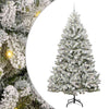 Vidaxx sapin de Noël artificiel avec 300 LED vert et blanc, 240 cm PVC et métal