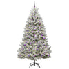 Vidaxx sapin de Noël artificiel avec 300 LED vert et blanc, 240 cm PVC et métal