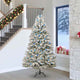 Vidaxx sapin de Noël artificiel avec 300 LED vert et blanc, 240 cm PVC et métal