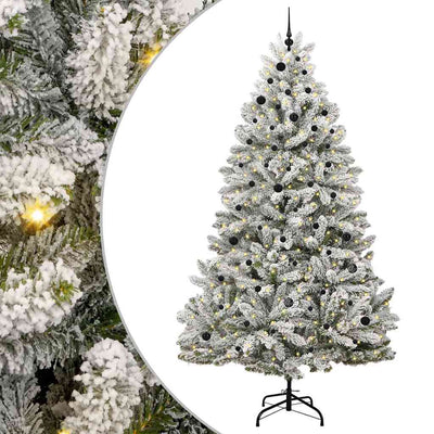 Vidaxx sapin de Noël artificiel avec 300 LED vertes et blanches, 270 cm PVC et métal
