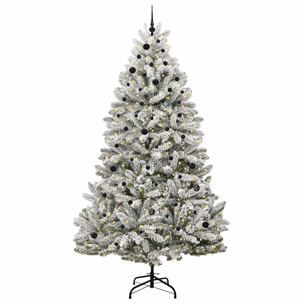 Vidaxx sapin de Noël artificiel avec 300 LED vertes et blanches, 270 cm PVC et métal