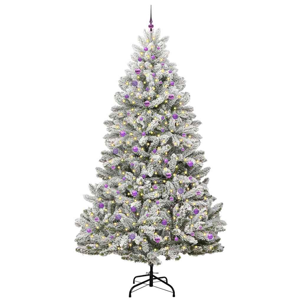 Vidaxx sapin de Noël artificiel avec 300 LED vertes et blanches, 270 cm PVC et métal