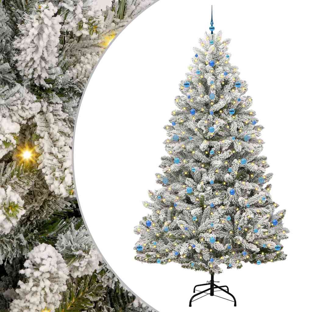 Vidaxx sapin de Noël artificiel avec 300 LED vertes et blanches, 270 cm PVC et métal