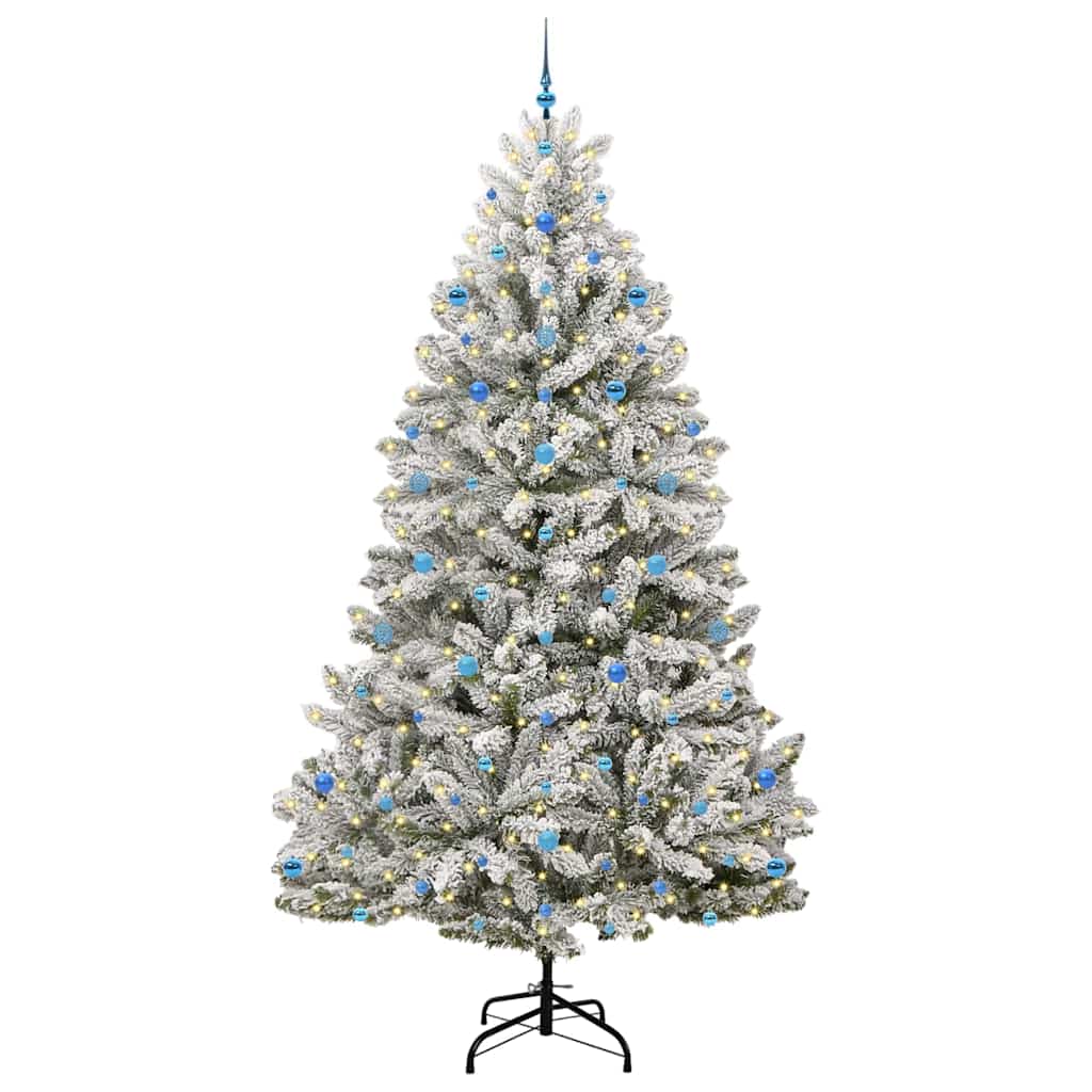 Vidaxx sapin de Noël artificiel avec 300 LED vertes et blanches, 270 cm PVC et métal