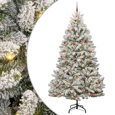 Vidaxx sapin de Noël artificiel avec 300 LED vertes et blanches, 300 cm PVC et métal