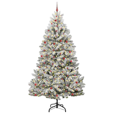 Vidaxx sapin de Noël artificiel avec 300 LED vertes et blanches, 300 cm PVC et métal