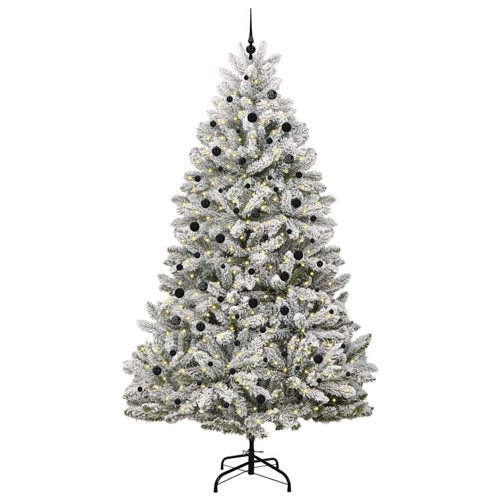 Vidaxx sapin de Noël artificiel avec 300 LED vertes et blanches, 300 cm PVC et métal