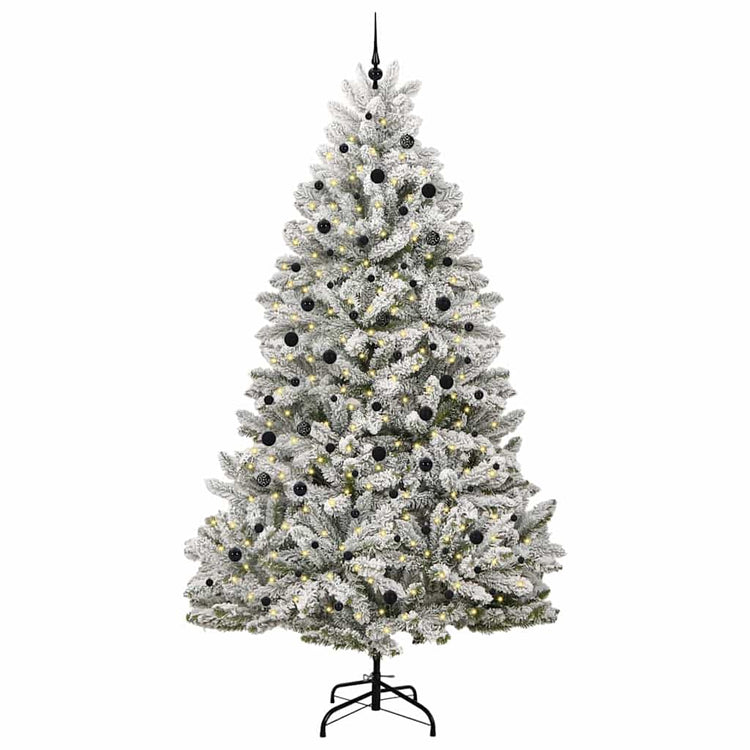 Vidaxx sapin de Noël artificiel avec 300 LED vertes et blanches, 300 cm PVC et métal
