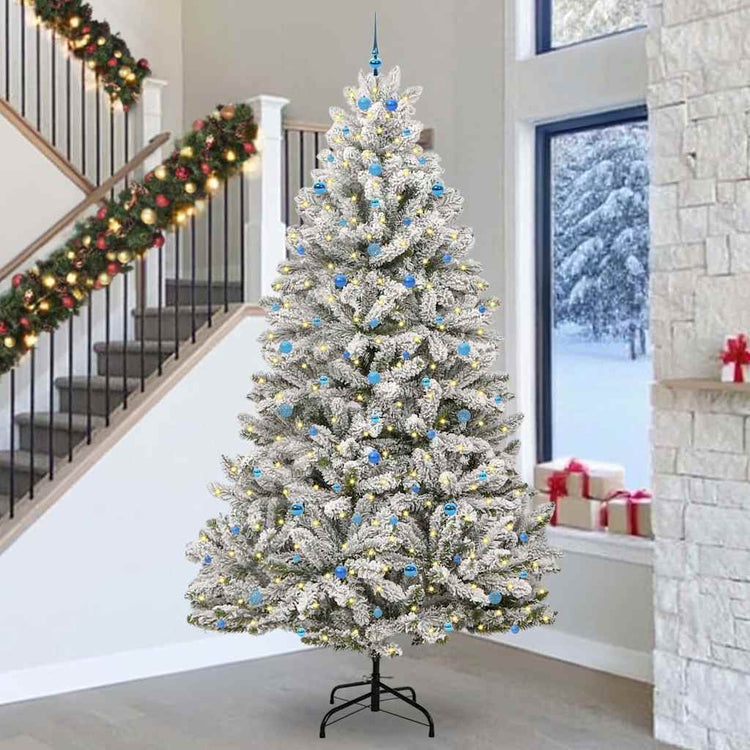 Vidaxx sapin de Noël artificiel avec 300 LED vertes et blanches, 300 cm PVC et métal