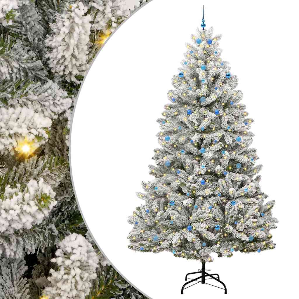 Vidaxx sapin de Noël artificiel avec 300 LED vertes et blanches, 300 cm PVC et métal