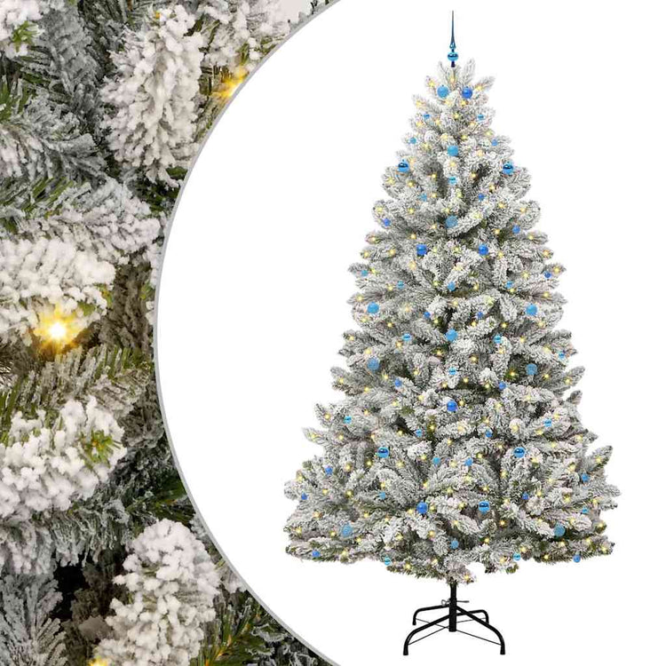 Vidaxx sapin de Noël artificiel avec 300 LED vertes et blanches, 300 cm PVC et métal
