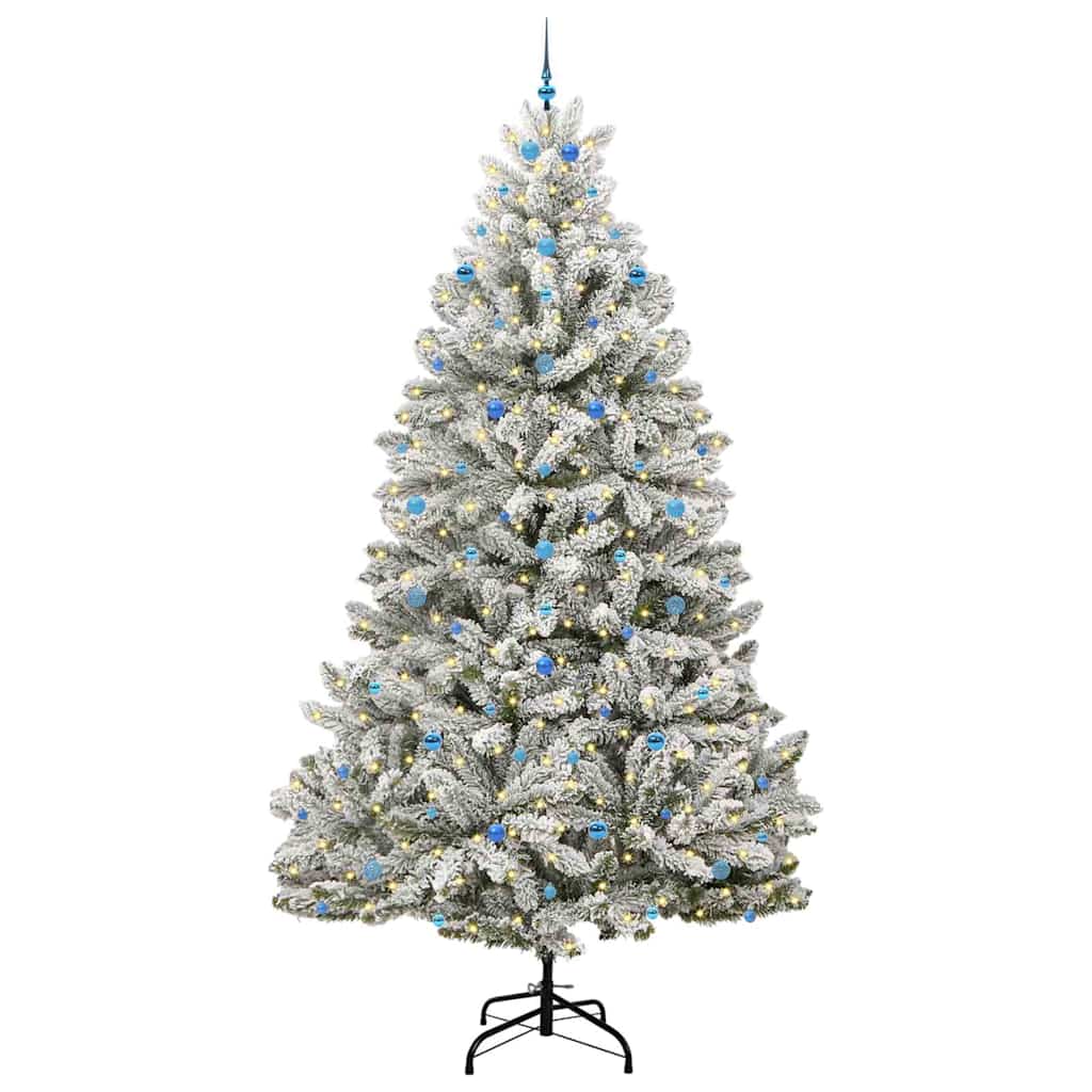 Vidaxx sapin de Noël artificiel avec 300 LED vertes et blanches, 300 cm PVC et métal