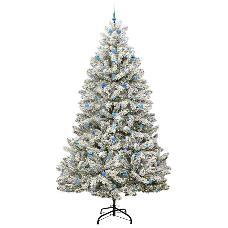 Vidaxx sapin de Noël artificiel avec 300 LED vertes et blanches, 300 cm PVC et métal