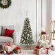VidaXL sapin de Noël artificiel avec 150 LED vertes, 120 cm PVC et plastique et acier