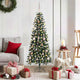 Vidaxx sapin de Noël artificiel avec 150 LED vertes, 150 cm PVC et plastique et acier