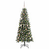 Vidaxx sapin de Noël artificiel avec 150 LED vertes, 150 cm PVC et plastique et acier