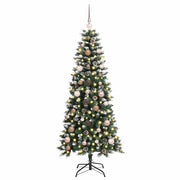 Vidaxx sapin de Noël artificiel avec 150 LED vertes, 150 cm PVC et plastique et acier - afbeelding 3