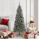 VidaXL sapin de Noël artificiel avec 150 LED vertes, 150 cm PVC et plastique et acier