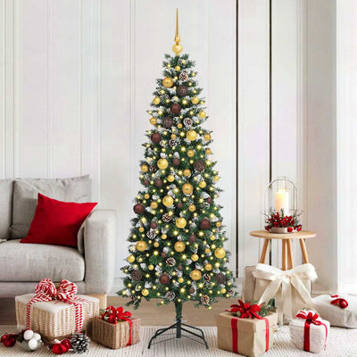 Vidaxx sapin de Noël artificiel avec 300 LED vert 180 cm PVC et plastique et acier