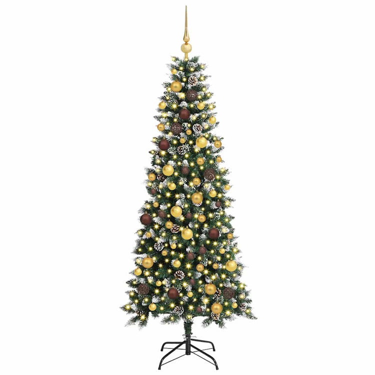 Vidaxx sapin de Noël artificiel avec 300 LED vert 180 cm PVC et plastique et acier