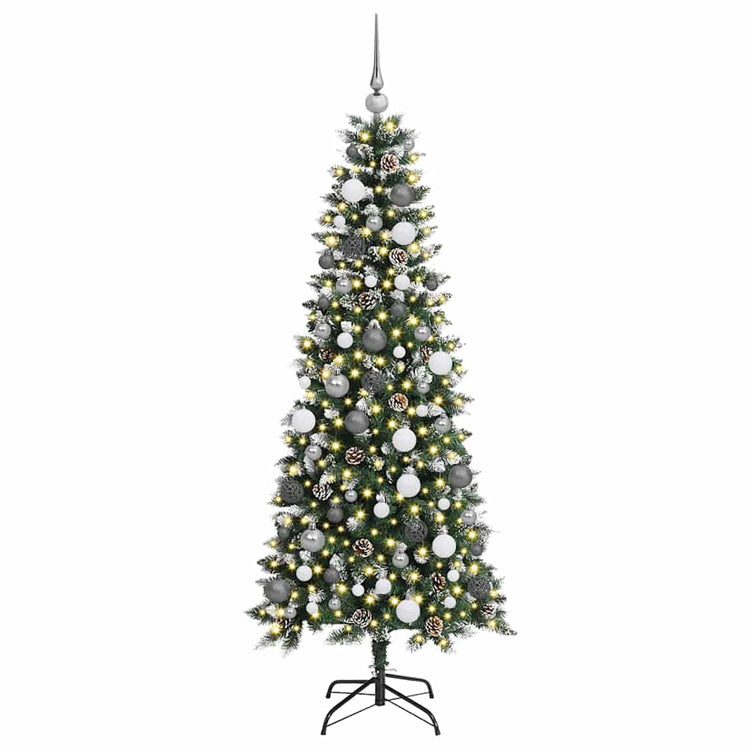 Vidaxx sapin de Noël artificiel avec 300 LED vert 180 cm PVC et plastique et acier