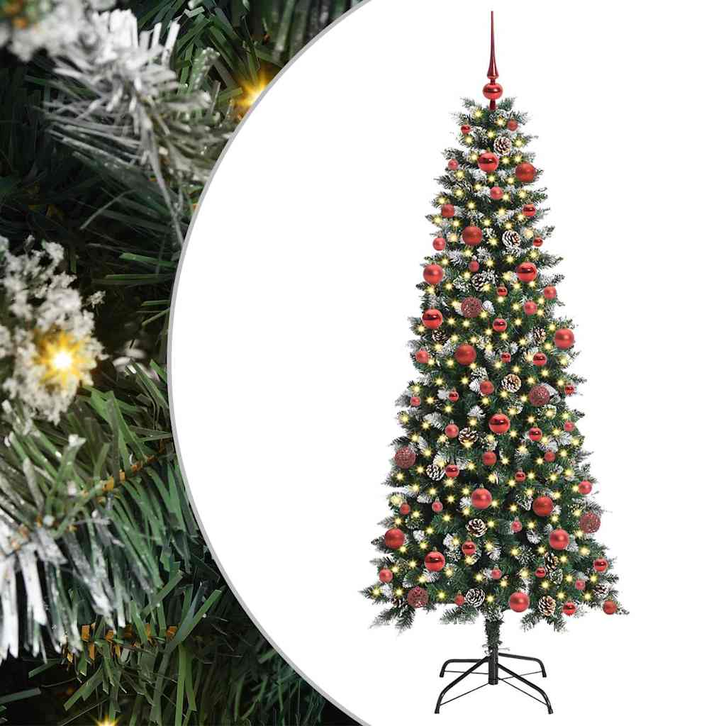 Vidaxx sapin de Noël artificiel avec 300 LED vert 180 cm PVC et plastique et acier