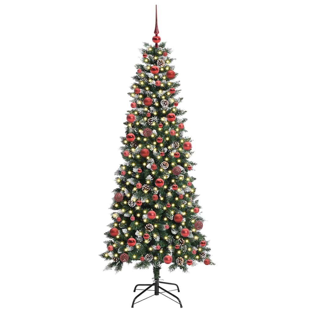 Vidaxx sapin de Noël artificiel avec 300 LED vert 180 cm PVC et plastique et acier
