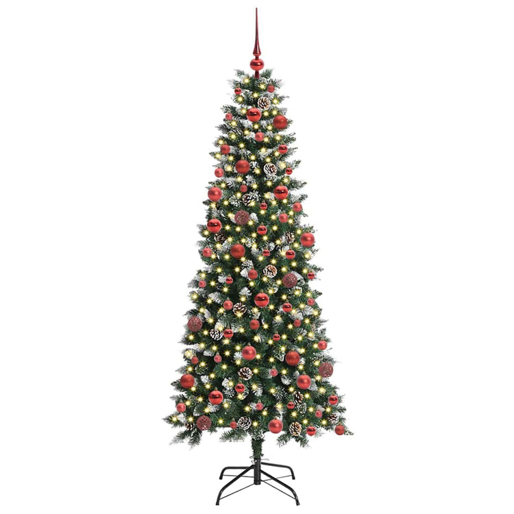 Vidaxx sapin de Noël artificiel avec 300 LED vert 180 cm PVC et plastique et acier
