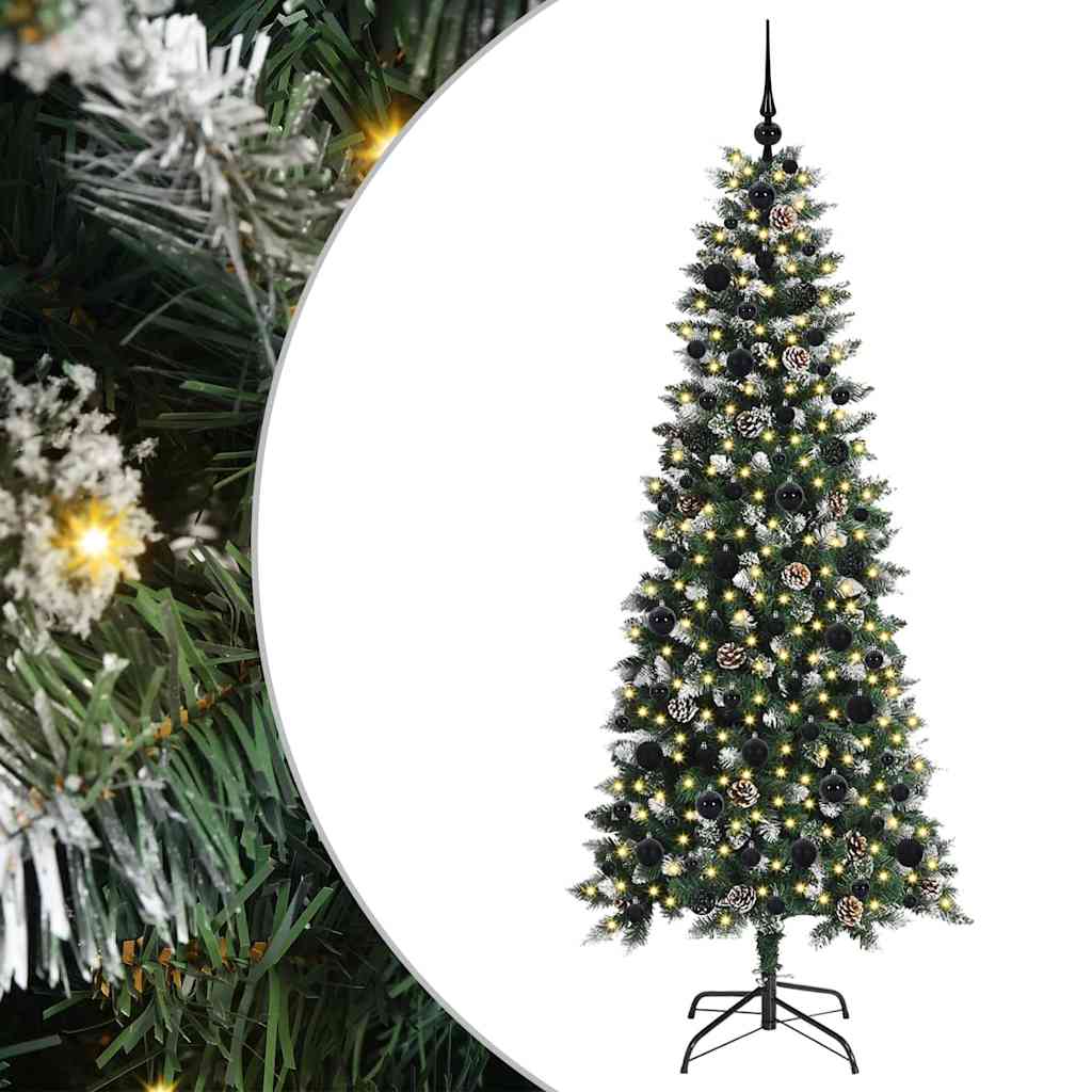 Vidaxx sapin de Noël artificiel avec 300 LED vert 180 cm PVC et plastique et acier