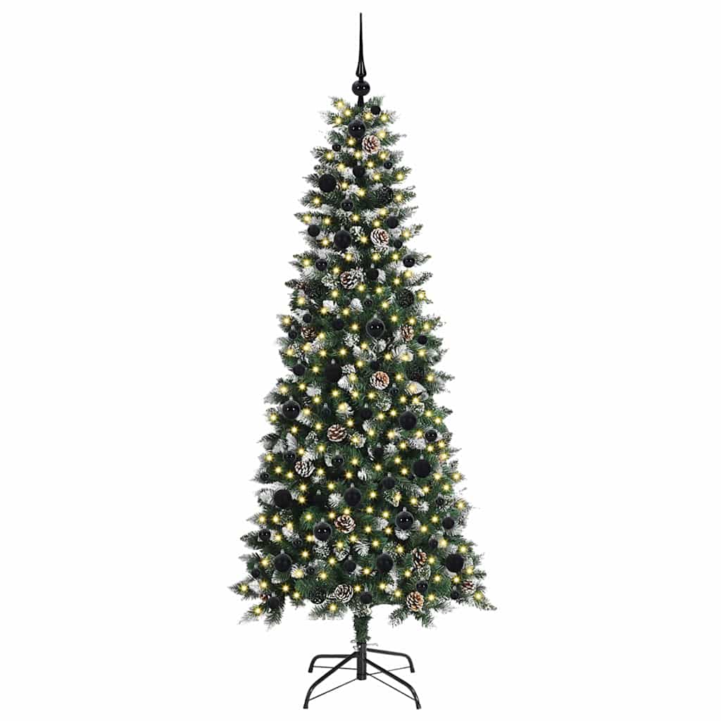 Vidaxx sapin de Noël artificiel avec 300 LED vert 180 cm PVC et plastique et acier