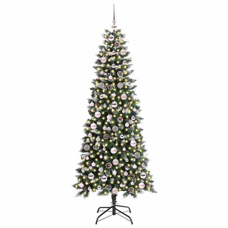 Vidaxx sapin de Noël artificiel avec 300 LED vert 180 cm PVC et plastique et acier
