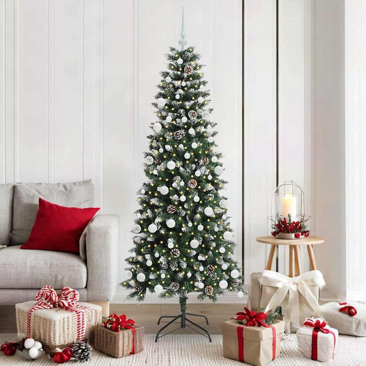 Vidaxx sapin de Noël artificiel avec 300 LED vert 180 cm PVC et plastique et acier