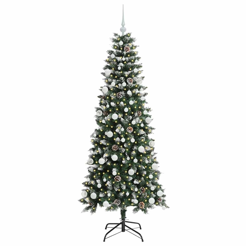 Vidaxx sapin de Noël artificiel avec 300 LED vert 180 cm PVC et plastique et acier