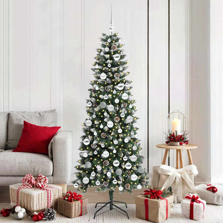 Vidaxx sapin de Noël artificiel avec 300 LED vert 180 cm PVC et plastique et acier