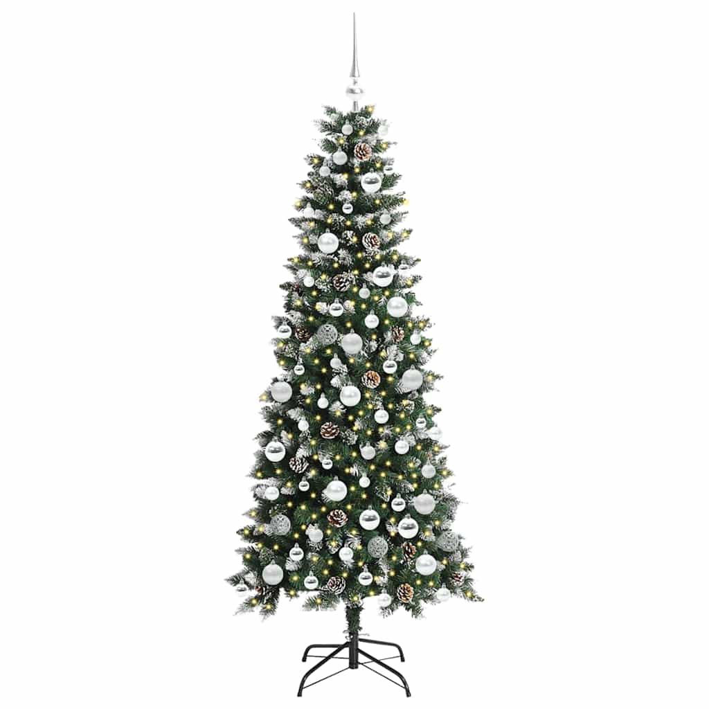 Vidaxx sapin de Noël artificiel avec 300 LED vert 180 cm PVC et plastique et acier