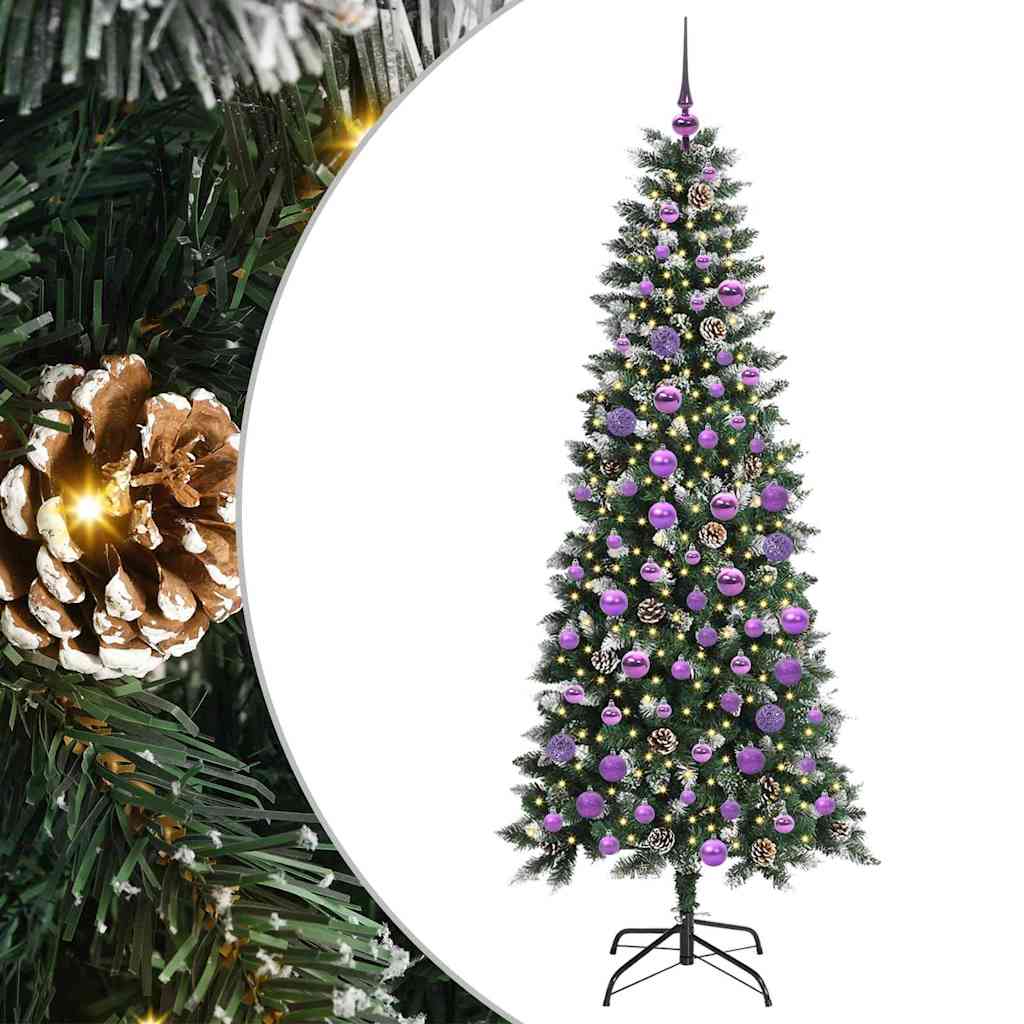 Vidaxx sapin de Noël artificiel avec 300 LED vert 180 cm PVC et plastique et acier