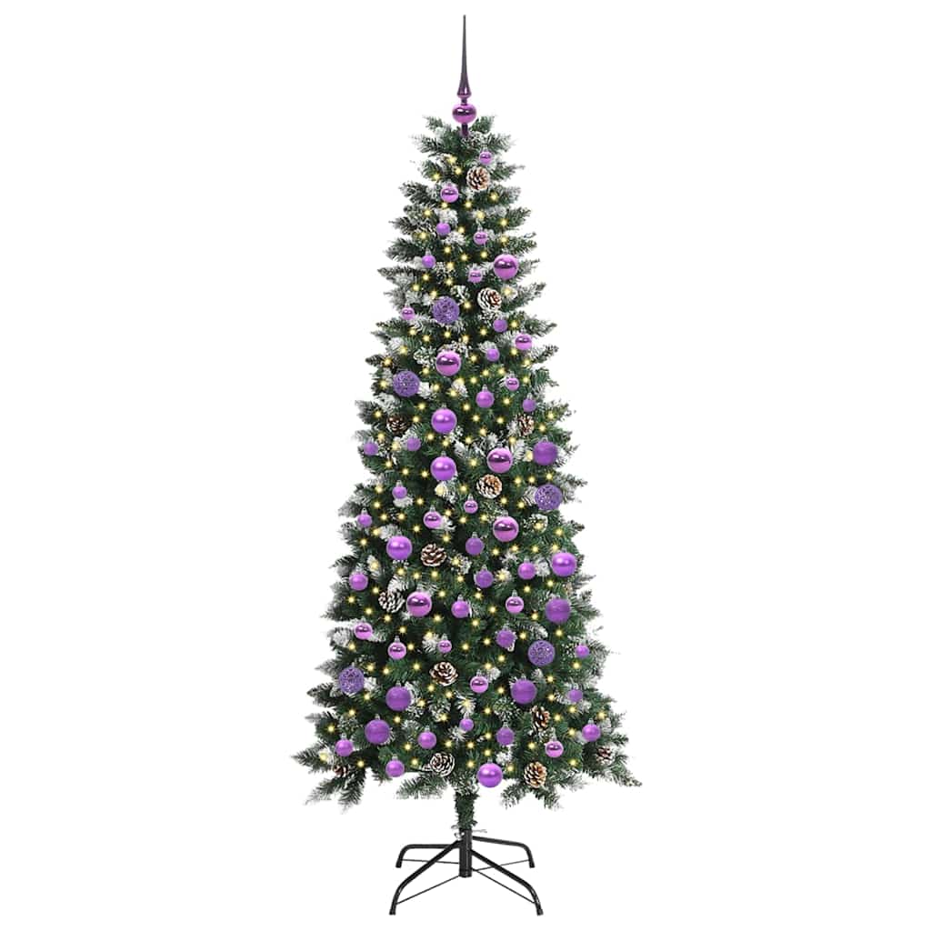 Vidaxx sapin de Noël artificiel avec 300 LED vert 180 cm PVC et plastique et acier